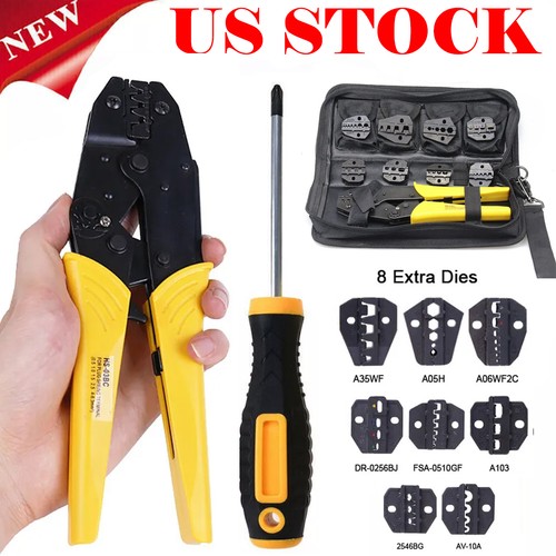 Ratcheting crimping tool kit - ratcheting,