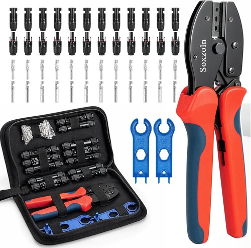 Solar crimper tool kit with - crimper,